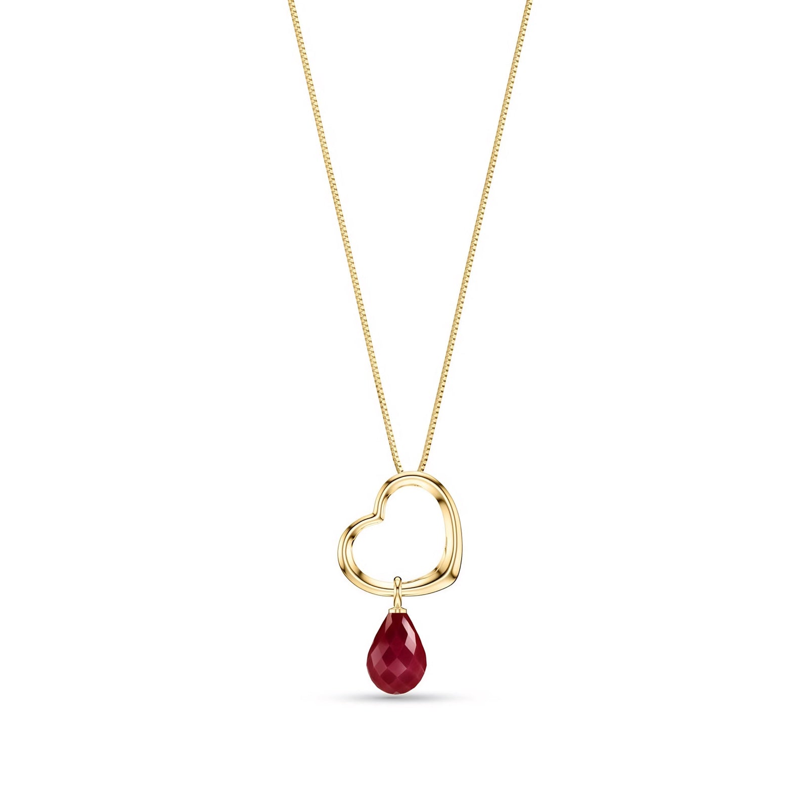 Yellow Gold Celeste Pendant Necklace Sapphire 10K — Giuseppa