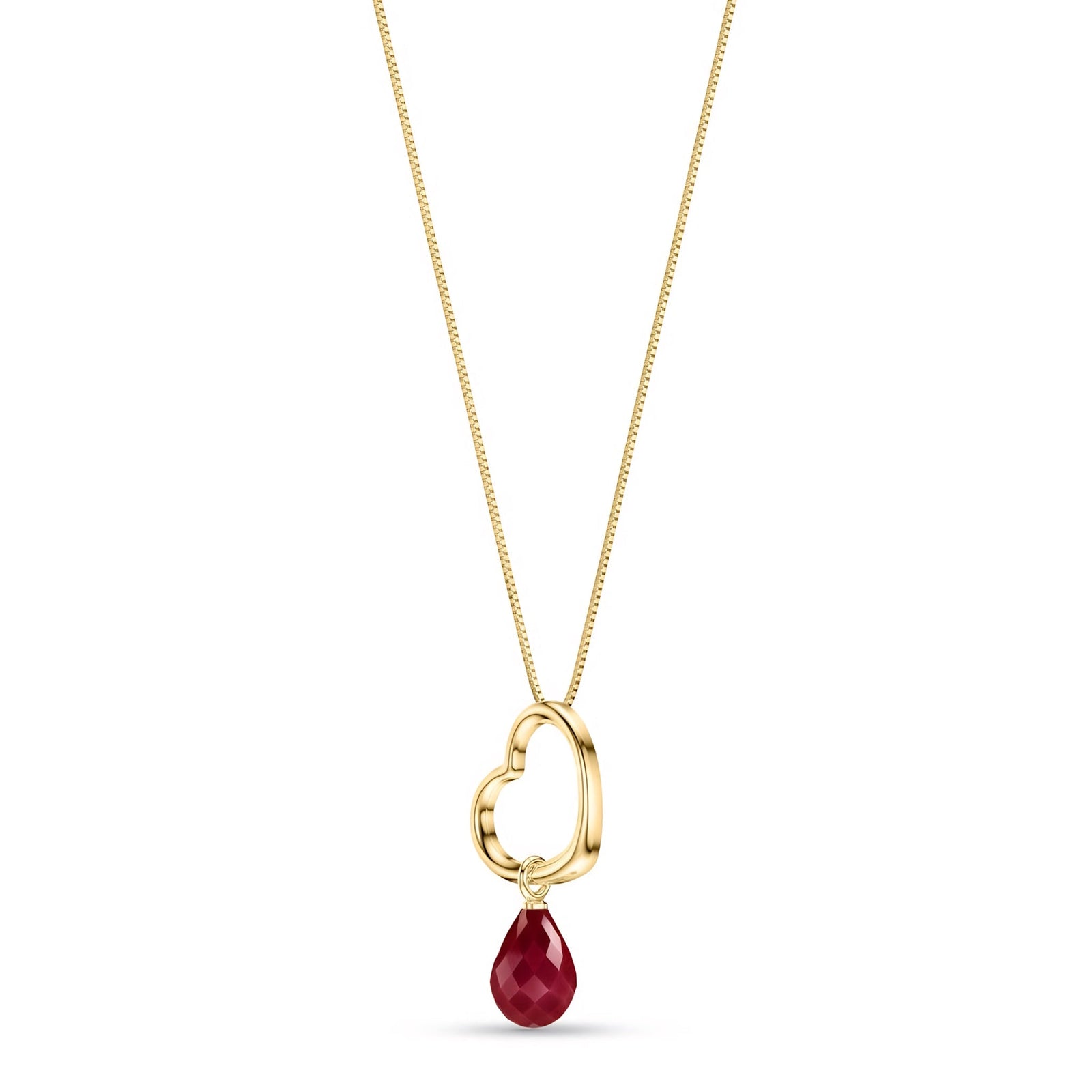 Yellow Gold Celeste Pendant Necklace Sapphire 10K — Giuseppa