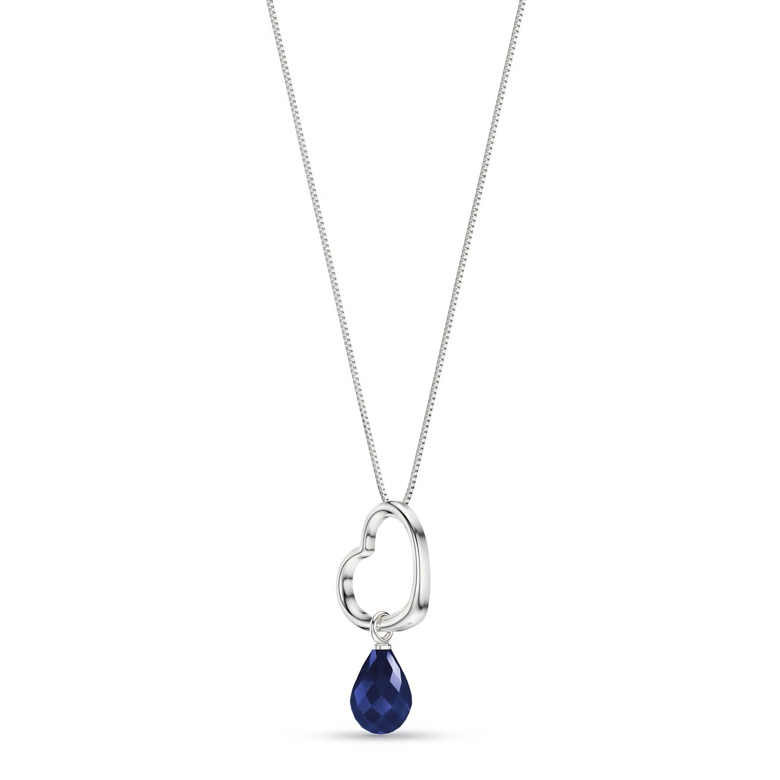White Gold Celeste Pendant Necklace Emerald 10K — Giuseppa