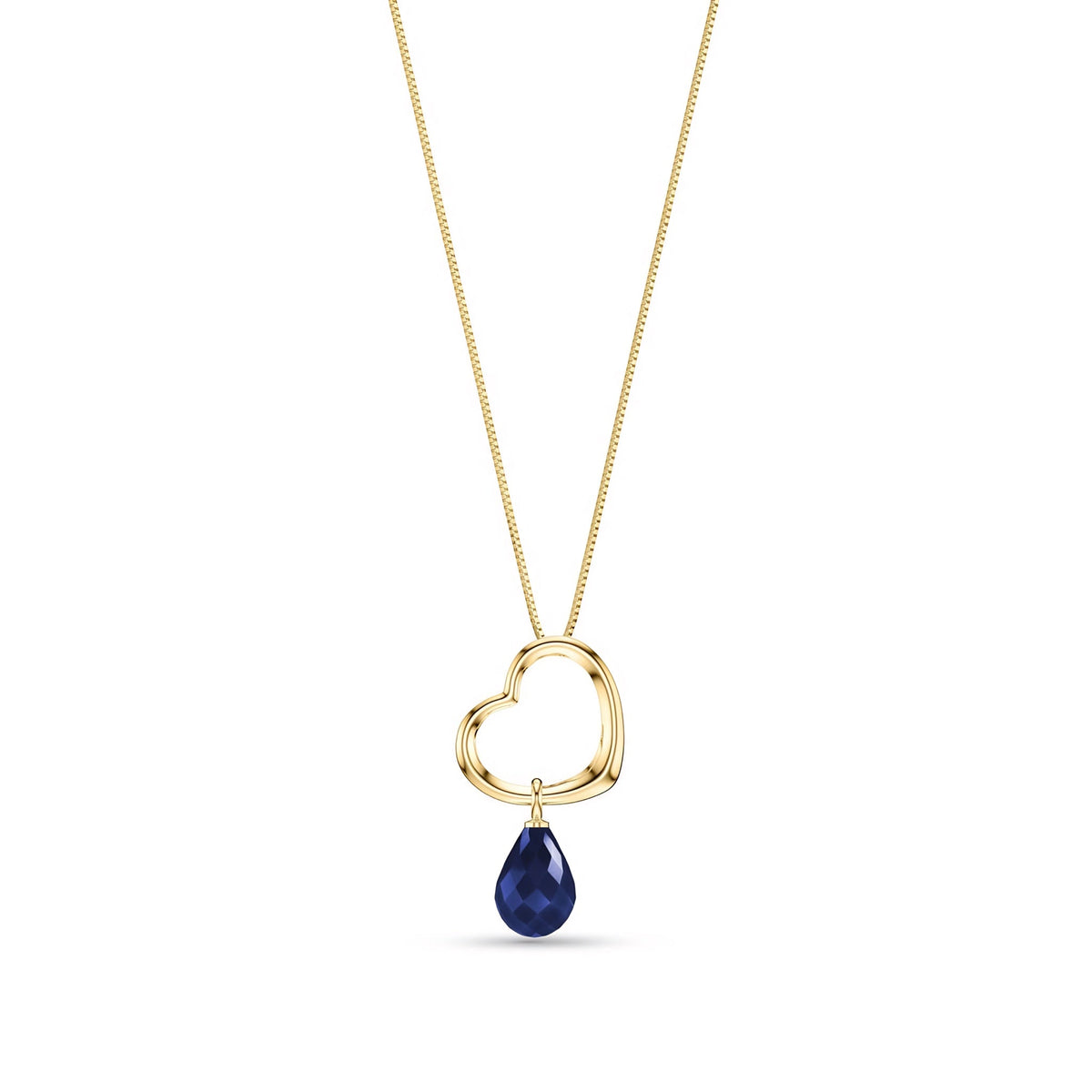 Yellow Gold Celeste Pendant Necklace Emerald 10K — Giuseppa