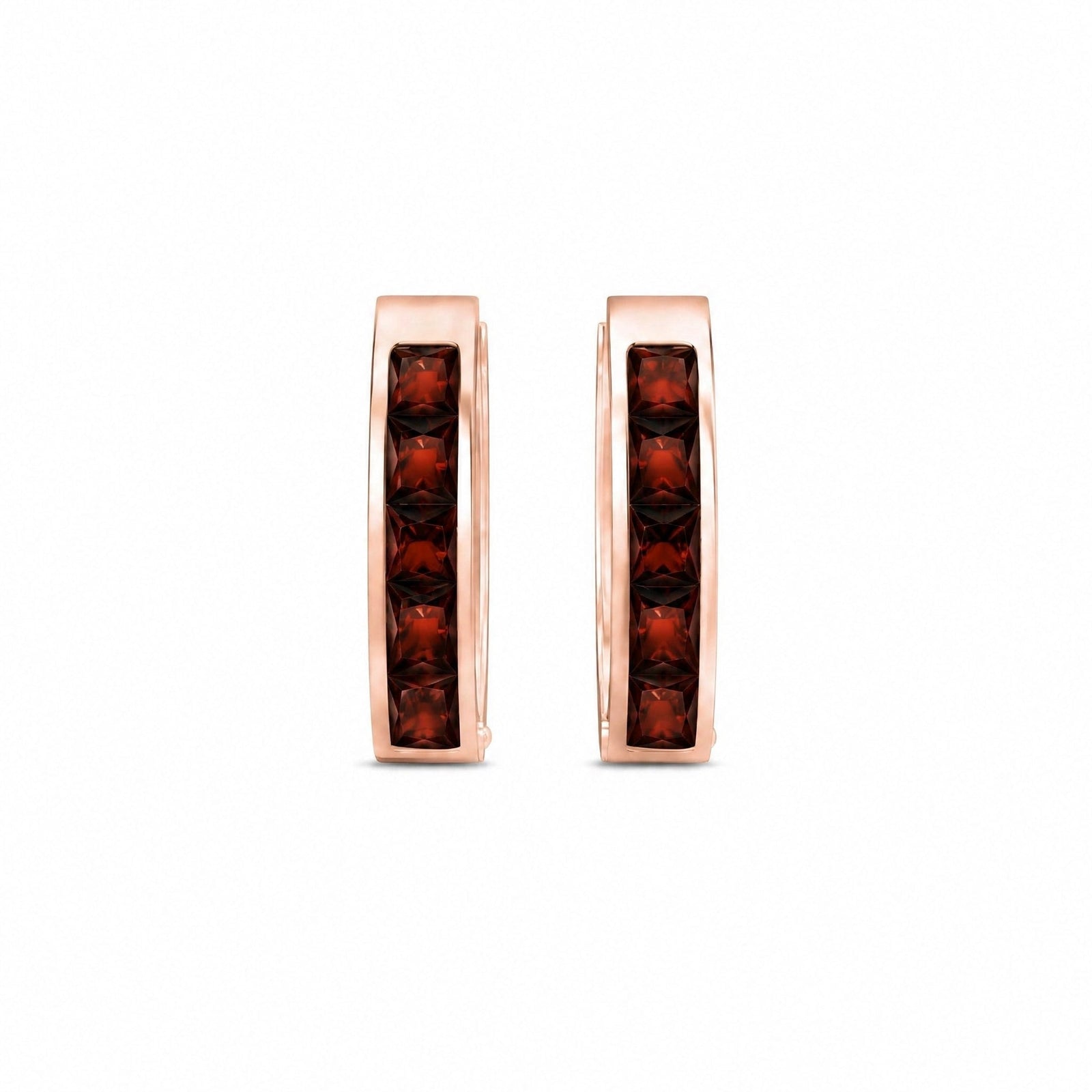 Rose Gold Huggie Earrings Citrine 10K — Drusilla