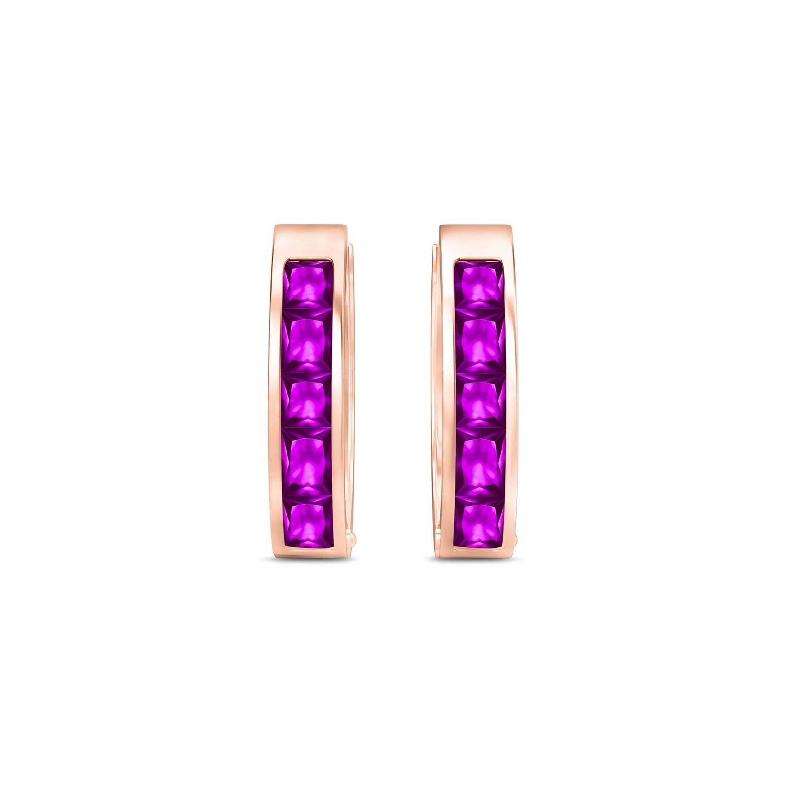 Rose Gold Huggie Earrings Peridot 10K — Drusilla