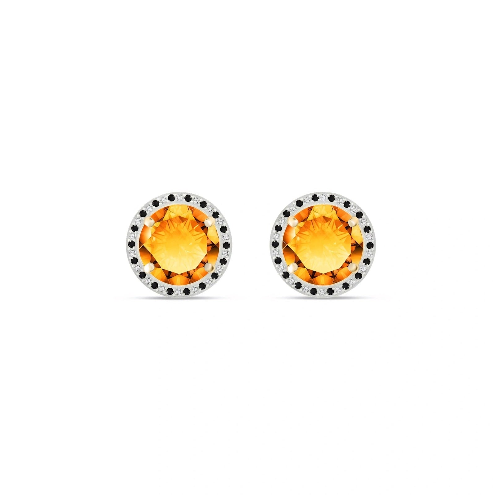 Yellow Gold Earrings Citrine 10K — Arabella