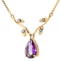 Yellow Gold Heat Necklace Amethyst 10K — Serafina