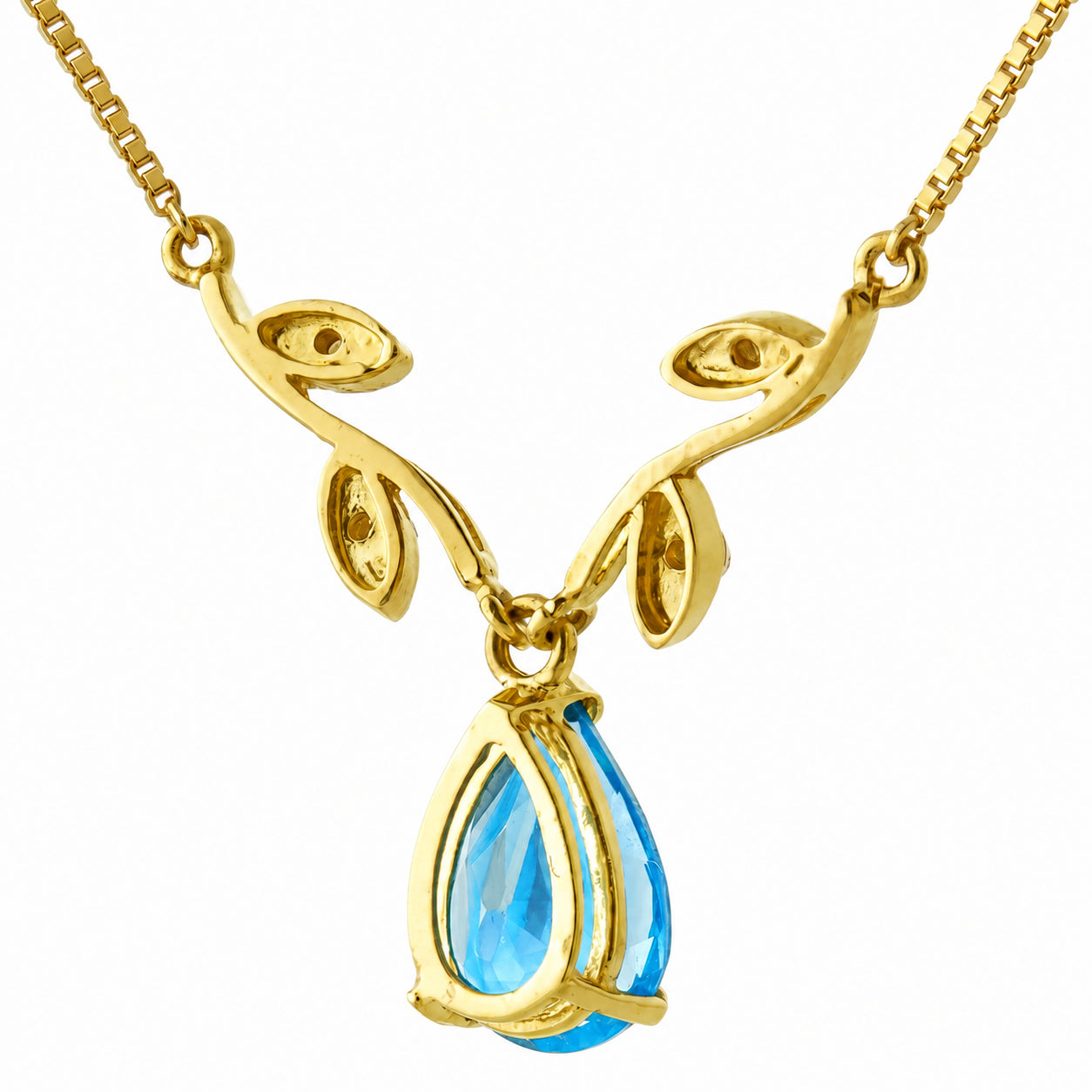 Yellow Gold Heat Necklace Garnet 10K — Serafina