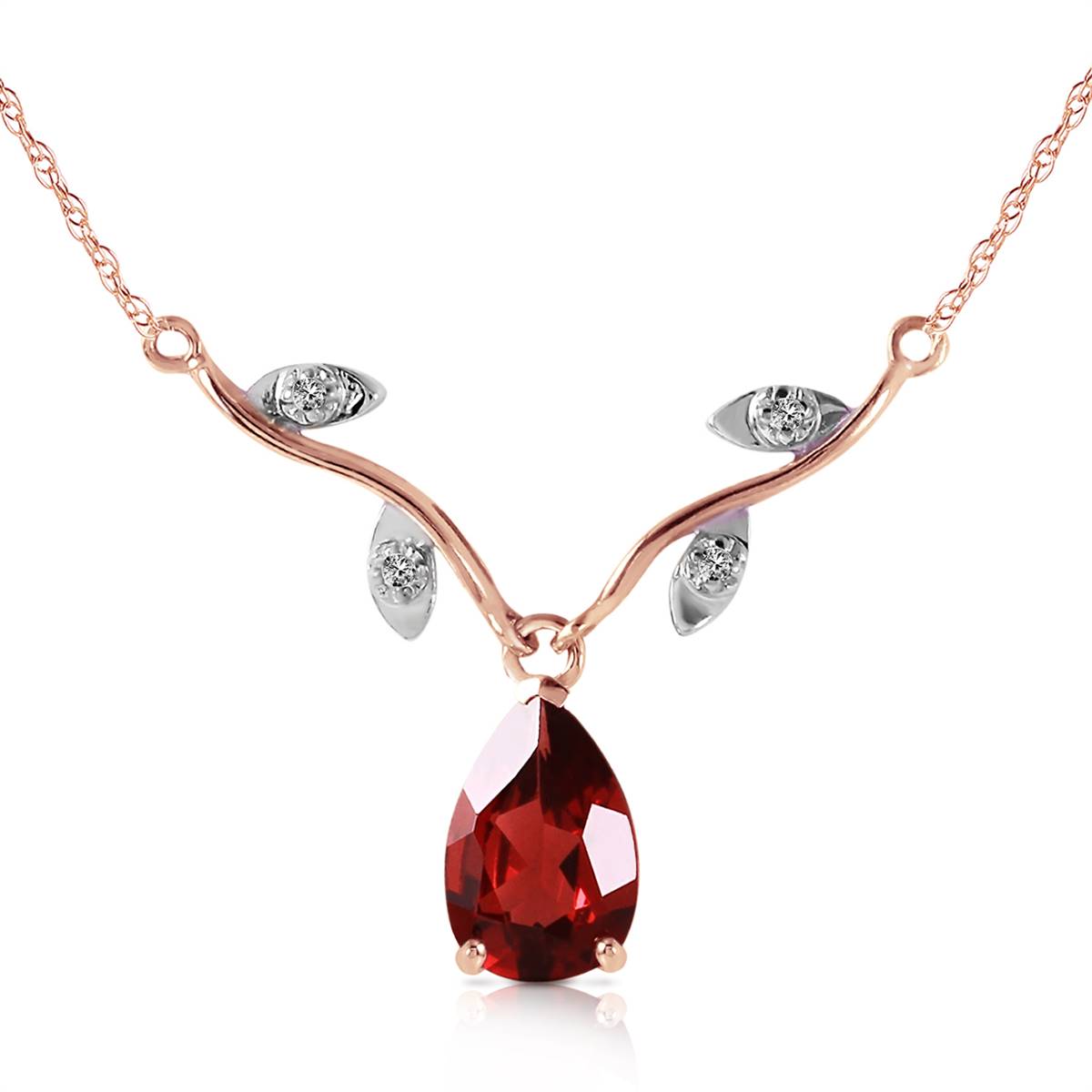 Rose Gold Heat Necklace Peridot 10K — Serafina