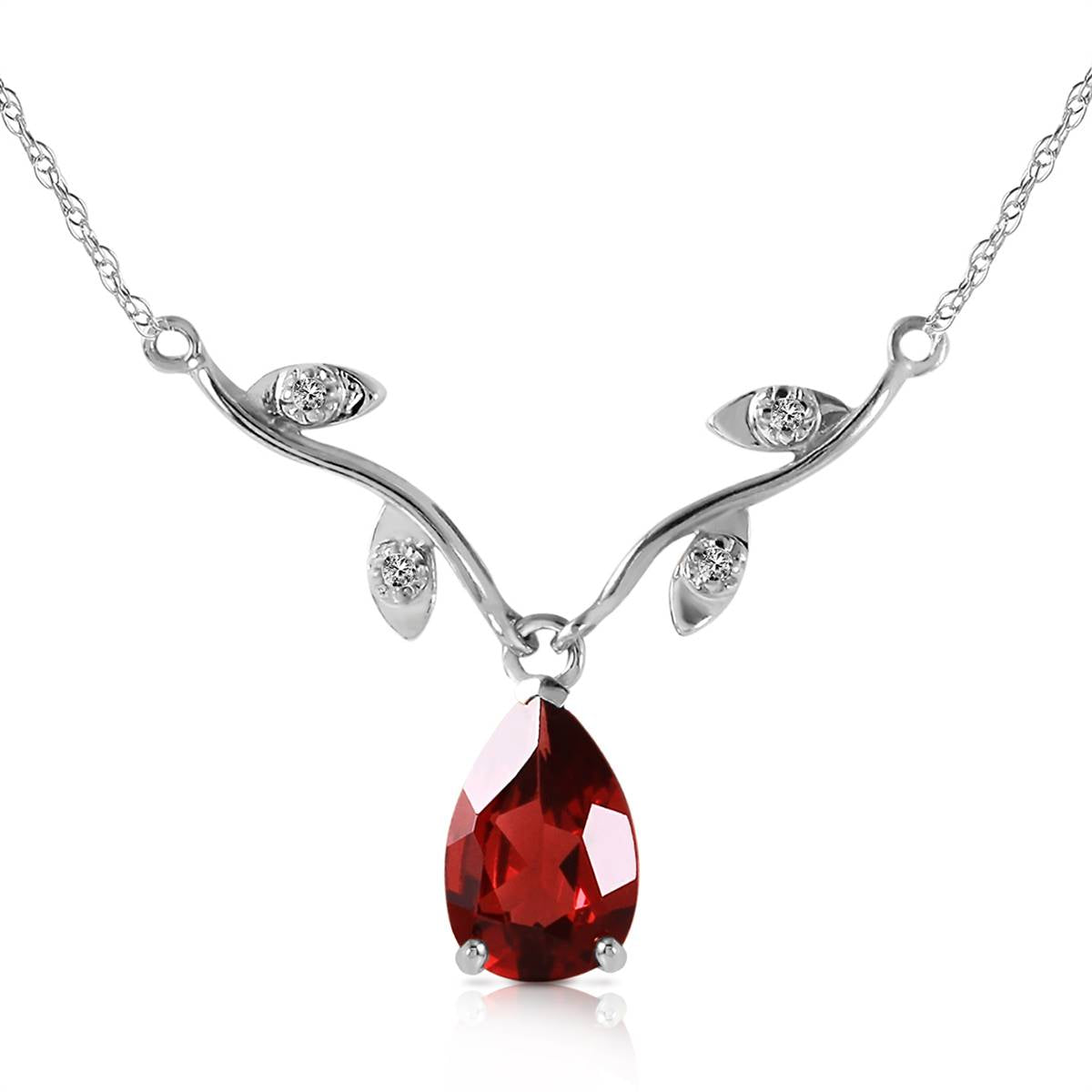 White Gold Heat Necklace Peridot 10K — Serafina
