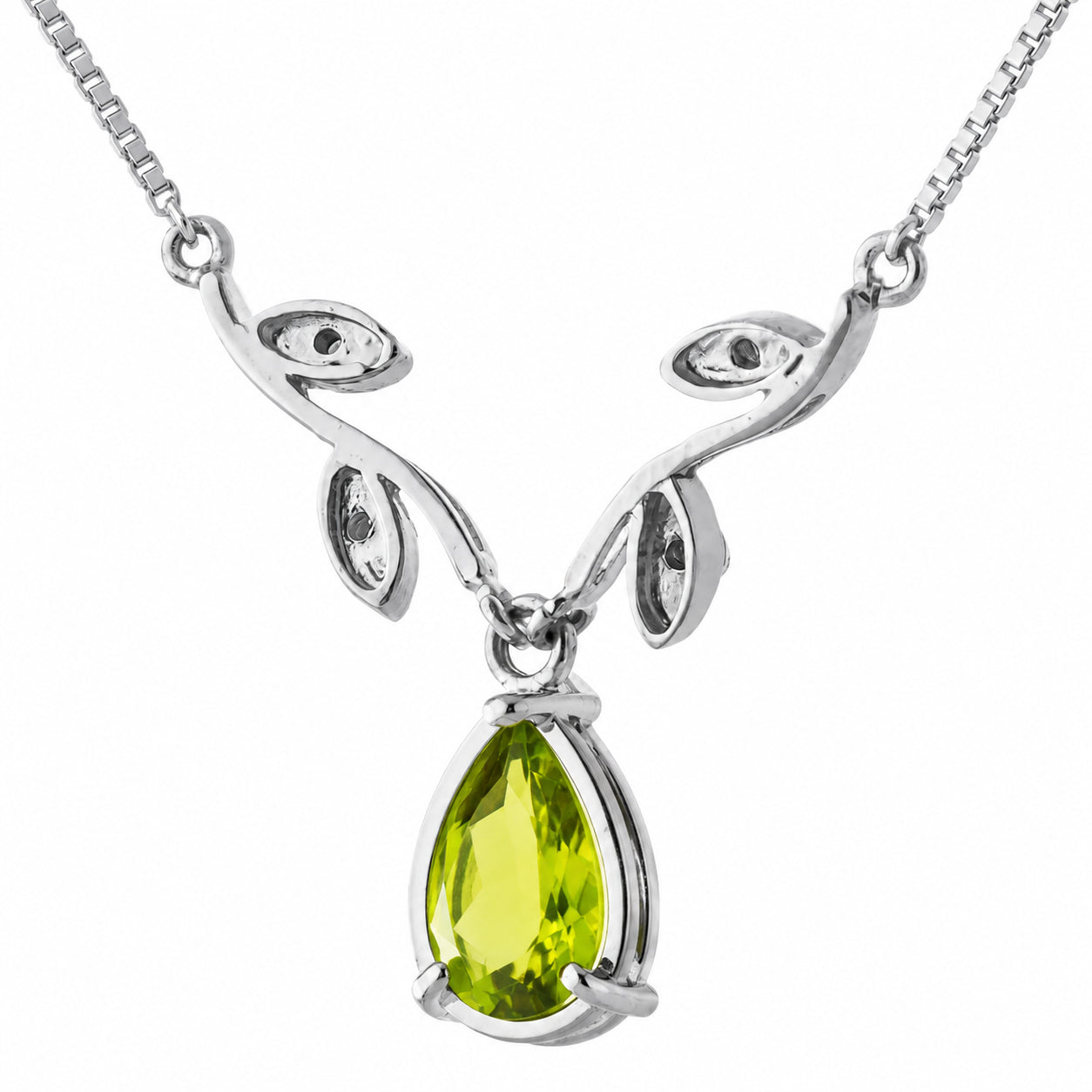 White Gold Heat Necklace Citrine 10K — Serafina