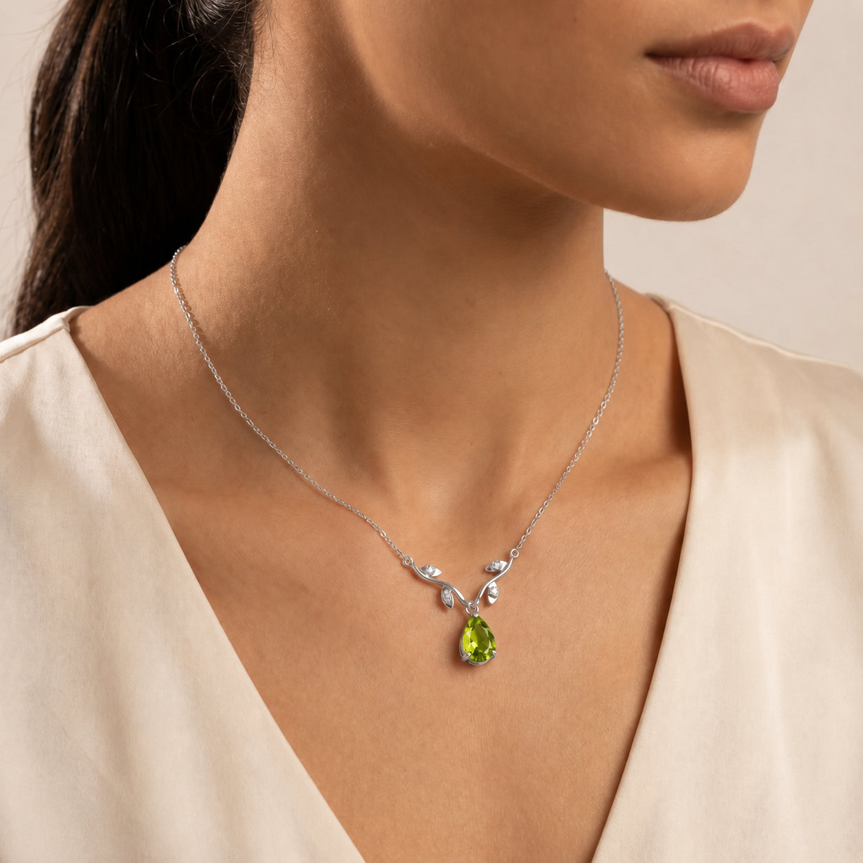 White Gold Heat Necklace Citrine 10K — Serafina