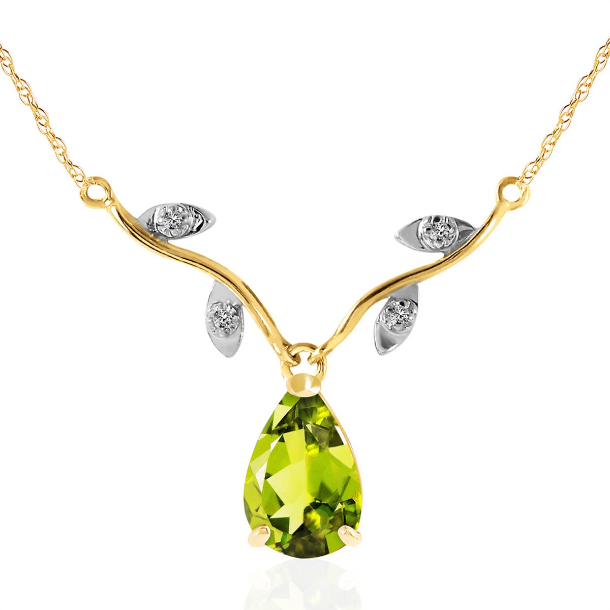 Yellow Gold Heat Necklace Citrine 10K — Serafina