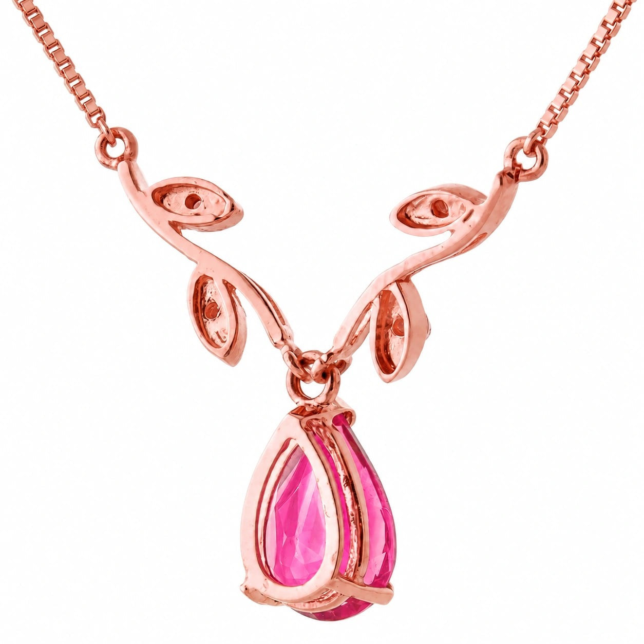 Rose Gold Heat Necklace Pink Topaz 10K — Serafina