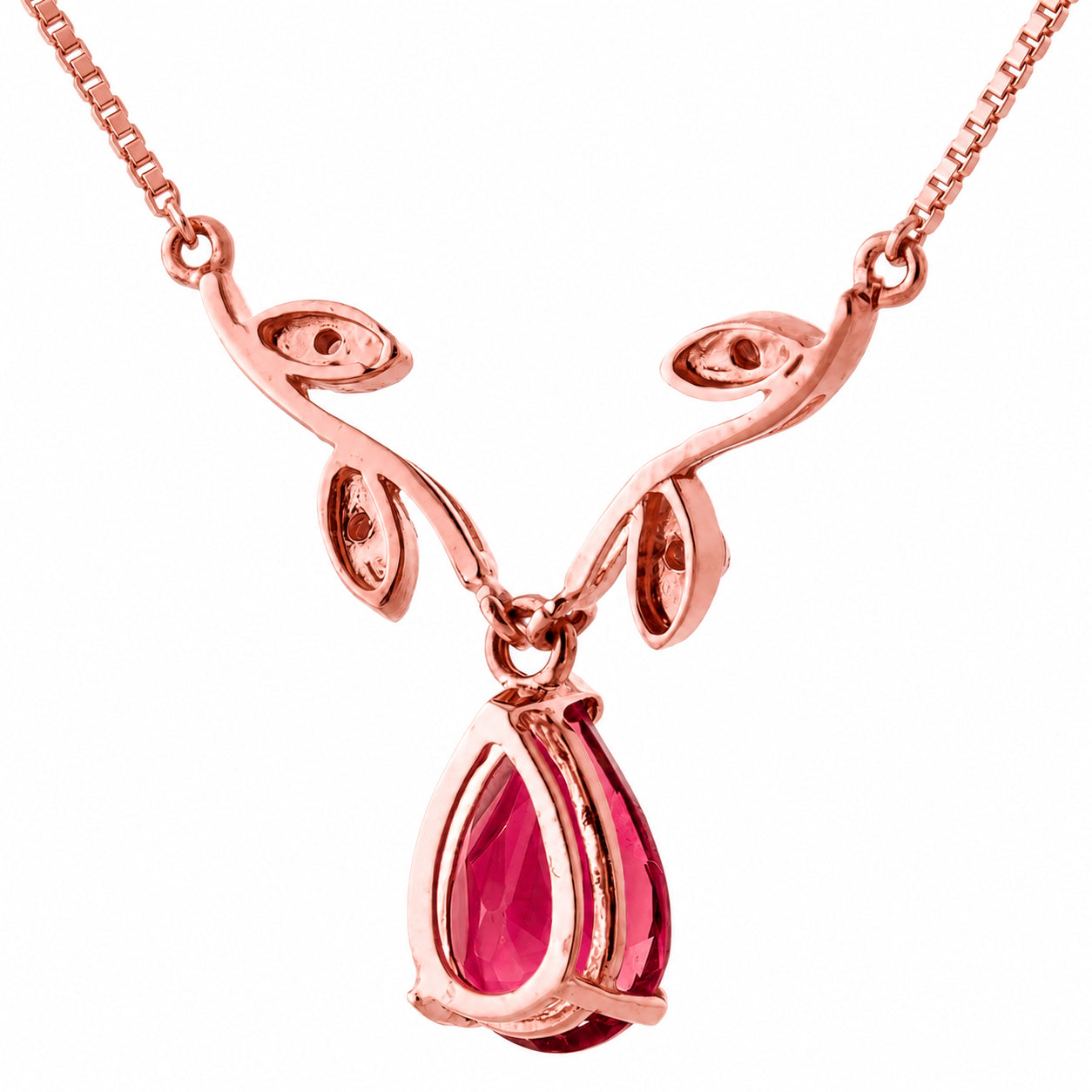 Rose Gold Heat Necklace Sapphire 10K — Serafina