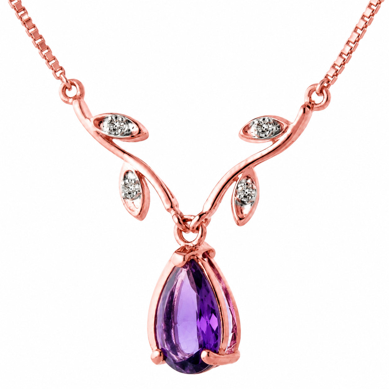 Rose Gold Heat Necklace Ruby 10K — Serafina