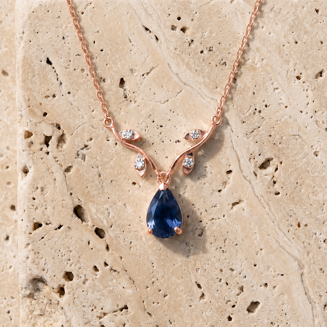 Rose Gold Heat Necklace Ruby 10K — Serafina