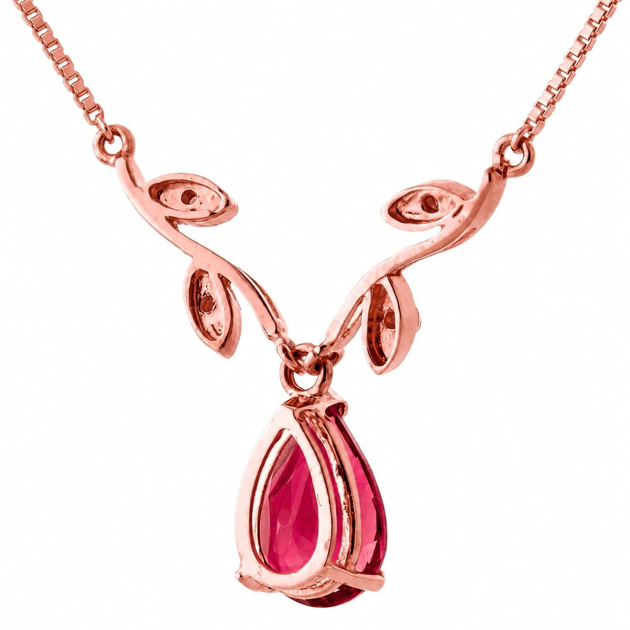 Rose Gold Heat Necklace Ruby 10K — Serafina