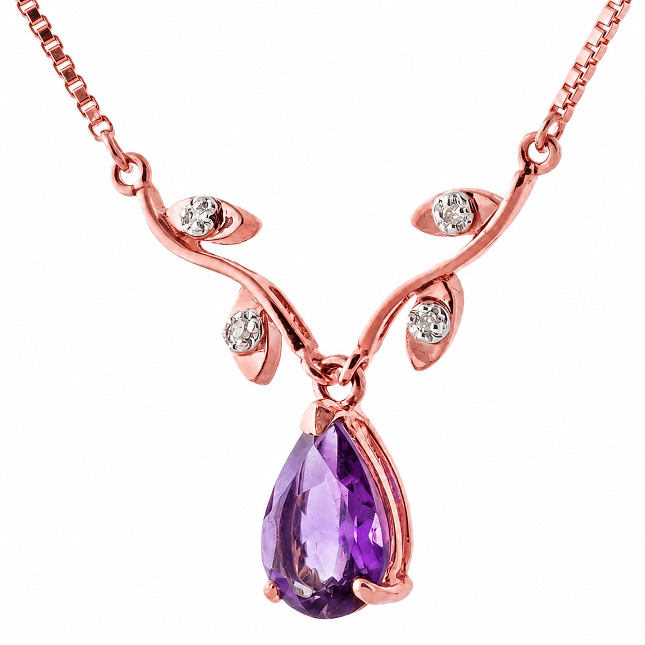 Rose Gold Heat Necklace Ruby 10K — Serafina