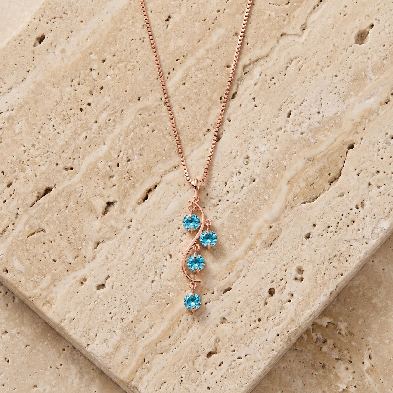 Rose Gold Aura Pendant Necklace Amethyst 10K — Nives