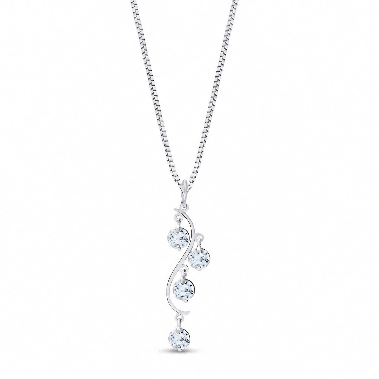 White Gold Aura Pendant Necklace Amethyst 10K — Nives