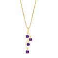 Yellow Gold Aura Pendant Necklace Amethyst 10K — Nives