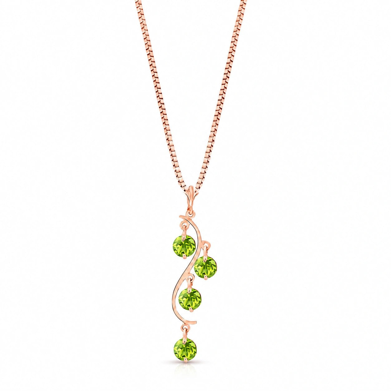 Rose Gold Aura Pendant Necklace Aquamarine 10K — Nives