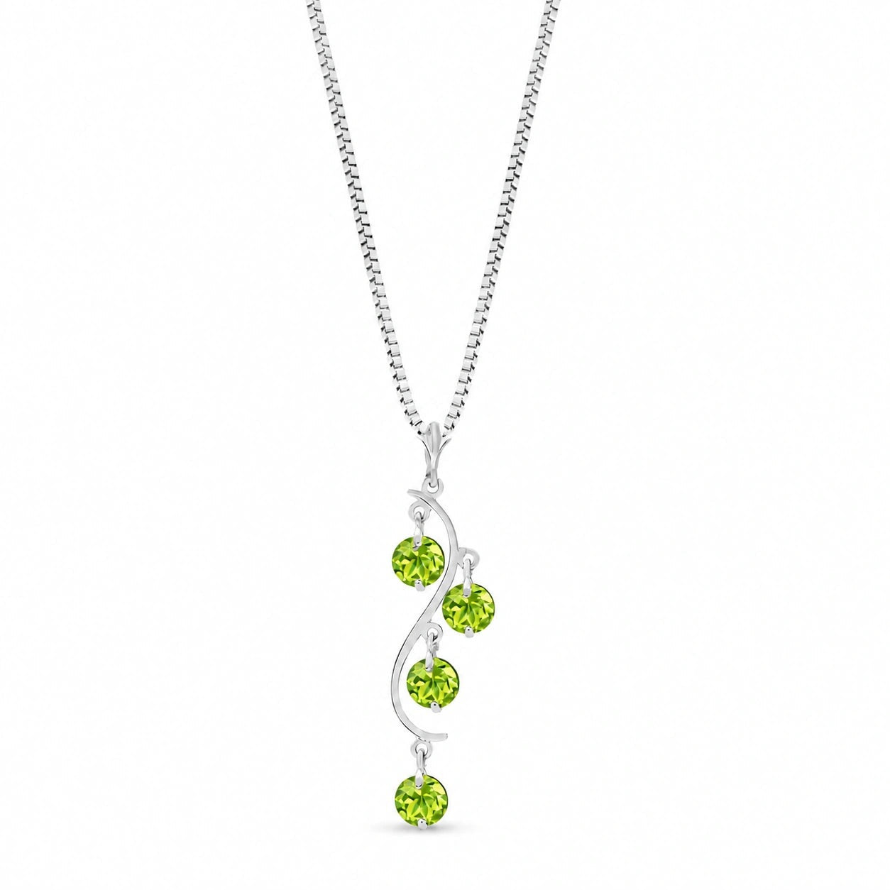 White Gold Aura Pendant Necklace Aquamarine 10K — Nives