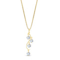 Yellow Gold Aura Pendant Necklace Aquamarine 10K — Nives