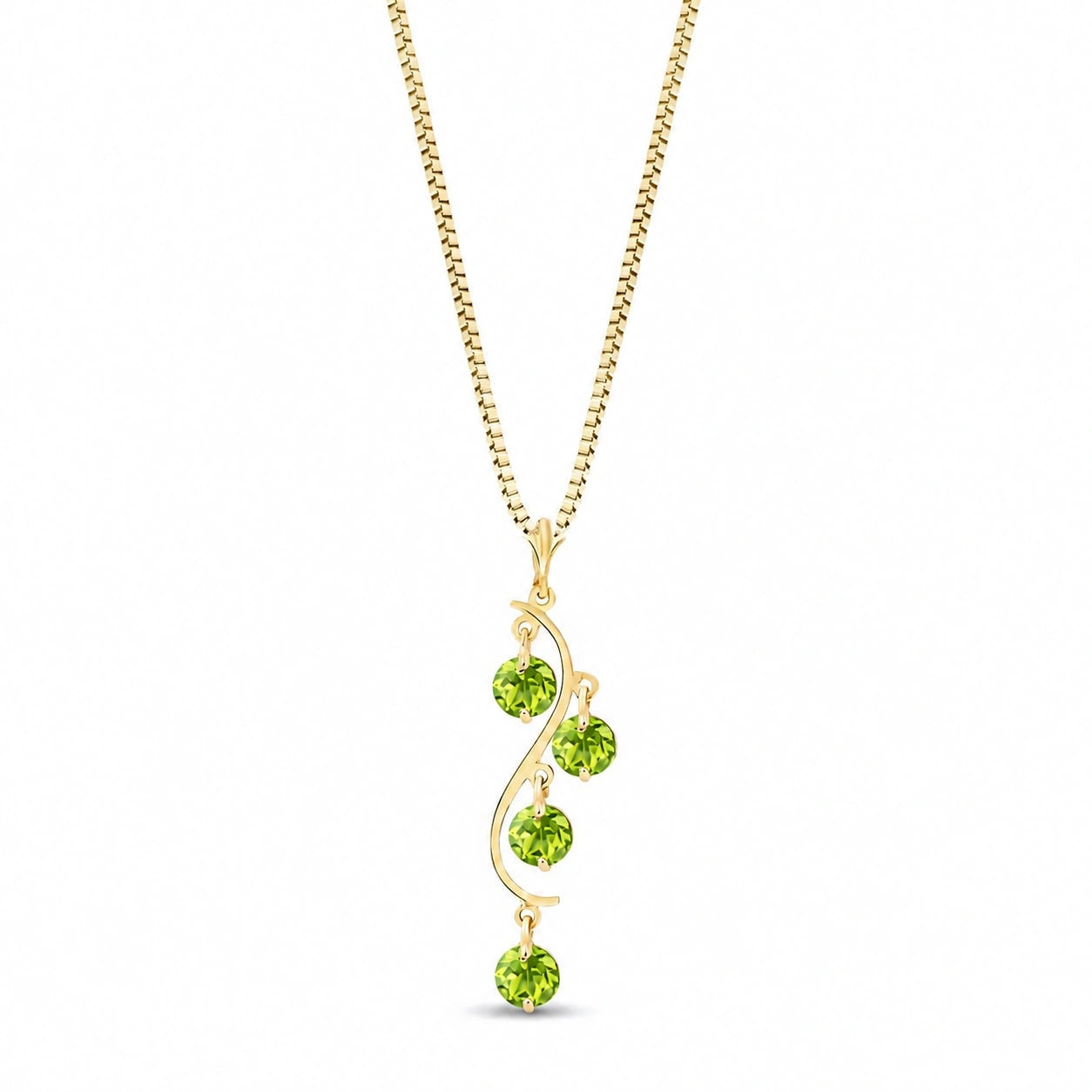 Yellow Gold Aura Pendant Necklace Aquamarine 10K — Nives