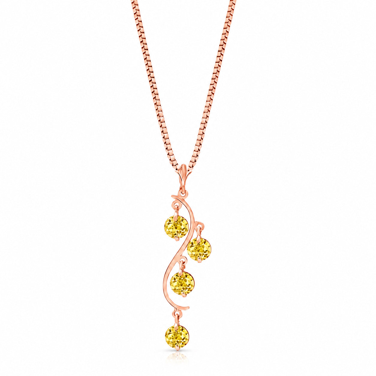 Rose Gold Aura Pendant Necklace Blue Topaz 10K — Nives