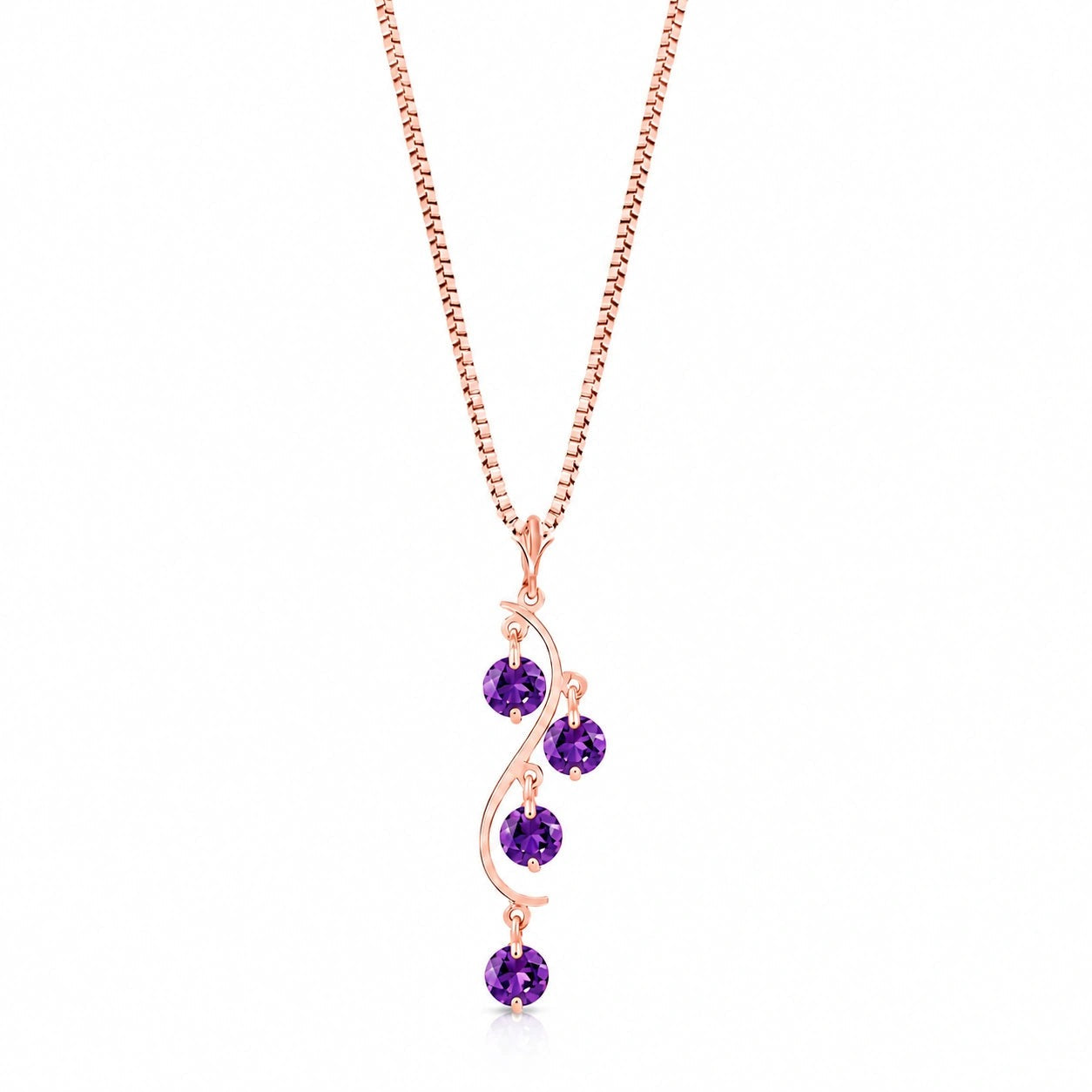 Rose Gold Aura Pendant Necklace Blue Topaz 10K — Nives