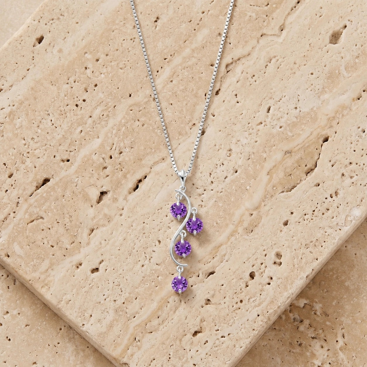 White Gold Aura Pendant Necklace Blue Topaz 10K — Nives