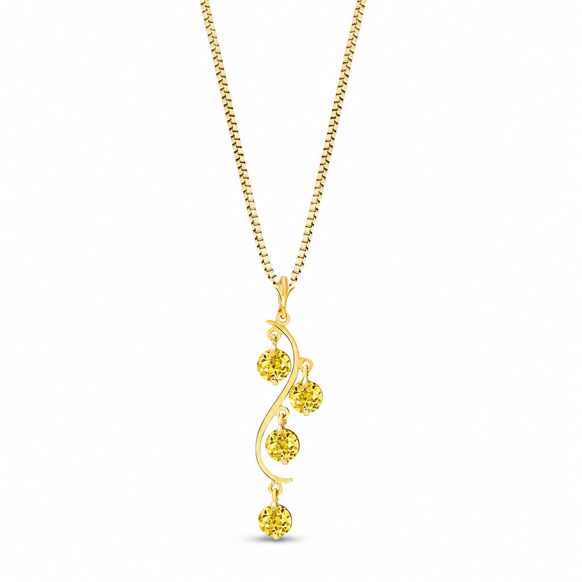 Yellow Gold Aura Pendant Necklace Blue Topaz 10K — Nives