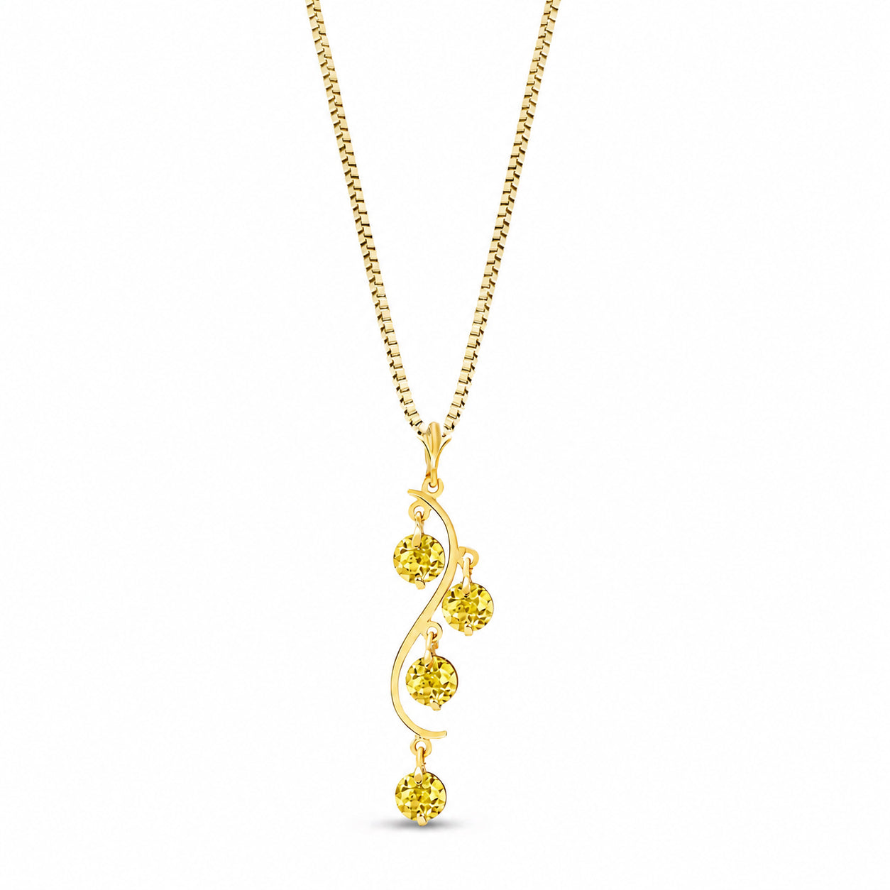Yellow Gold Aura Pendant Necklace Blue Topaz 10K — Nives