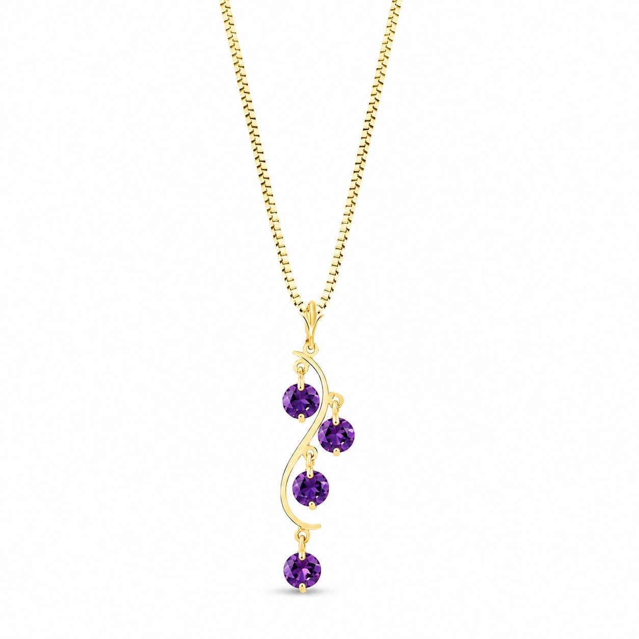 Yellow Gold Aura Pendant Necklace Blue Topaz 10K — Nives