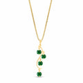 Yellow Gold Aura Pendant Necklace Emerald 10K — Nives