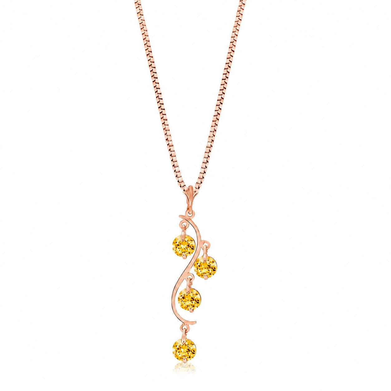 Rose Gold Aura Pendant Necklace Garnet 10K — Nives