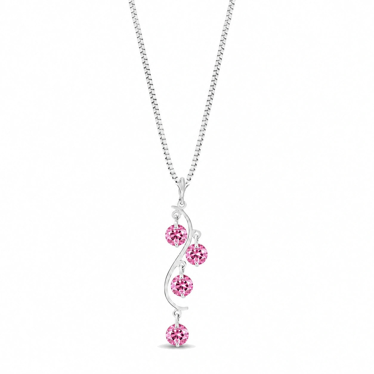 White Gold Aura Pendant Necklace Garnet 10K — Nives