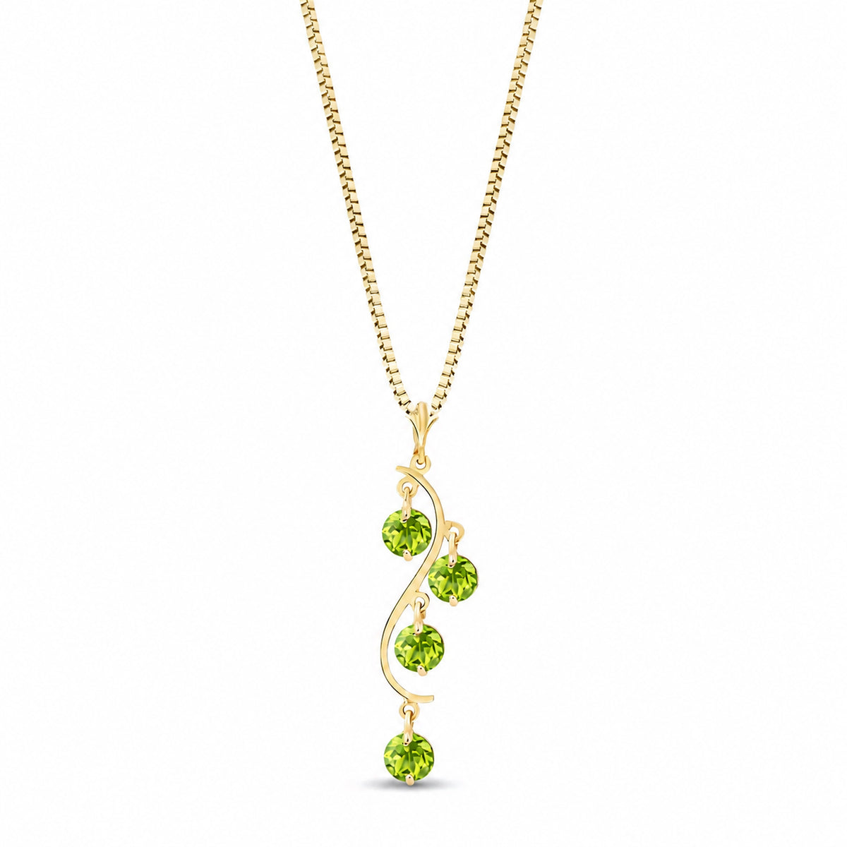 Yellow Gold Aura Pendant Necklace Peridot 10K — Nives