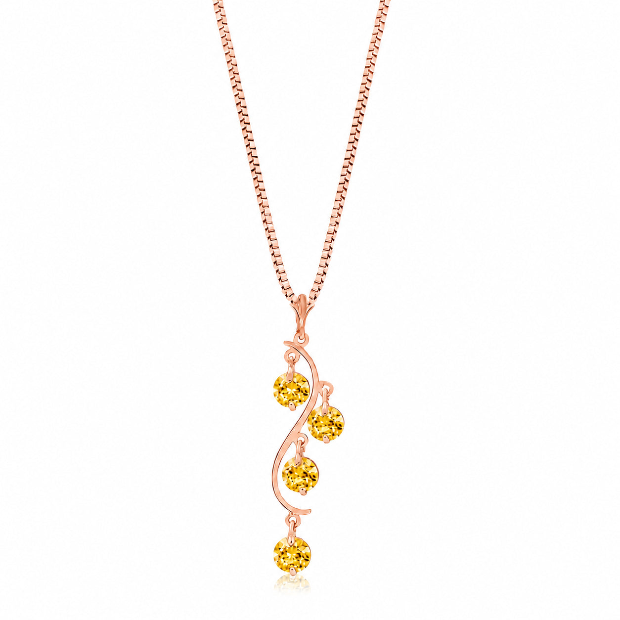 Rose Gold Aura Pendant Necklace Pink Topaz 10K — Nives