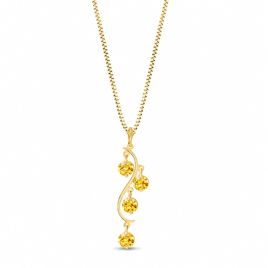 Yellow Gold Aura Pendant Necklace Pink Topaz 10K — Nives