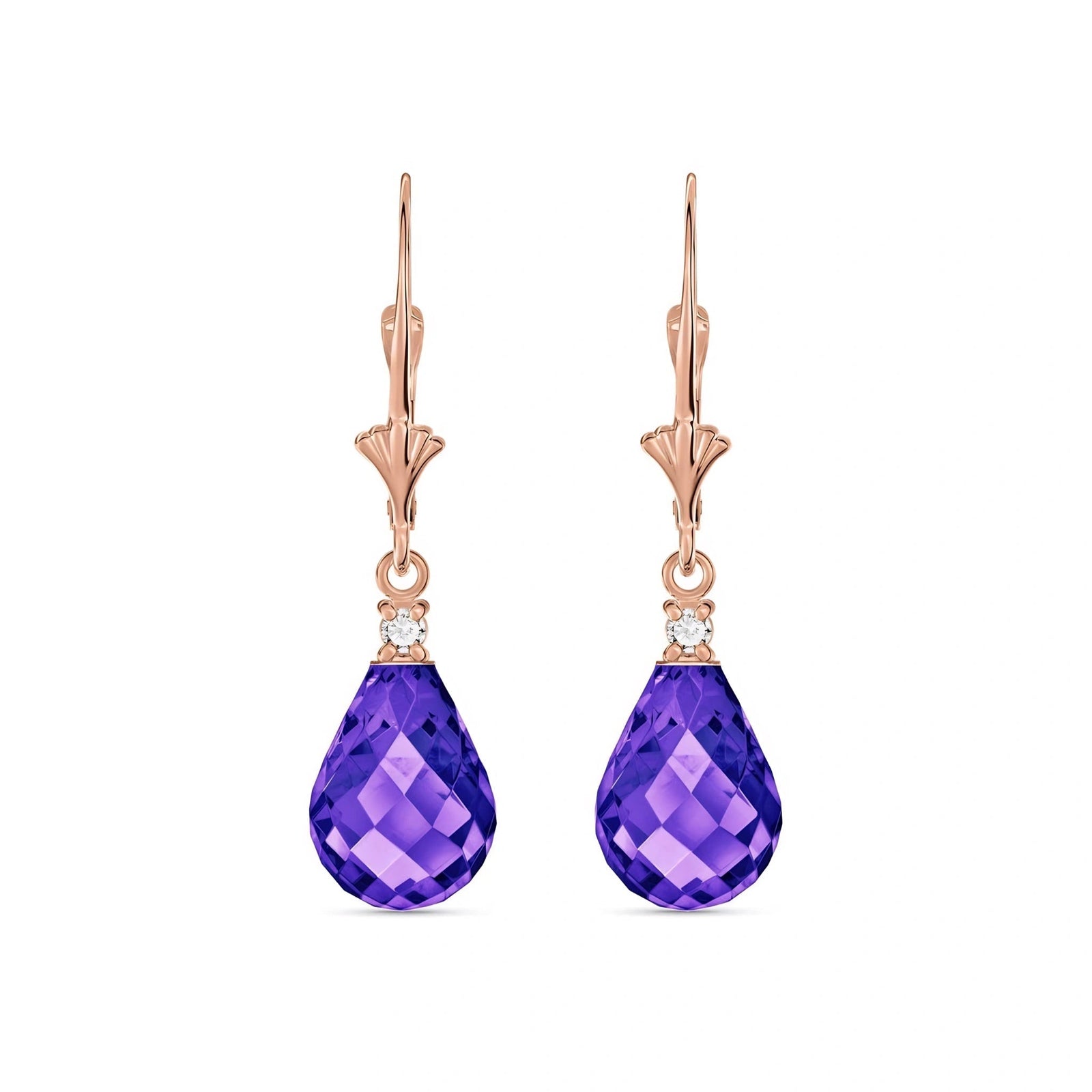Rose Gold Amethyst & Diamond — Zeffira