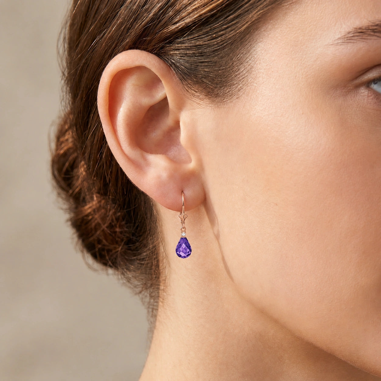 Rose Gold Amethyst & Diamond — Zeffira