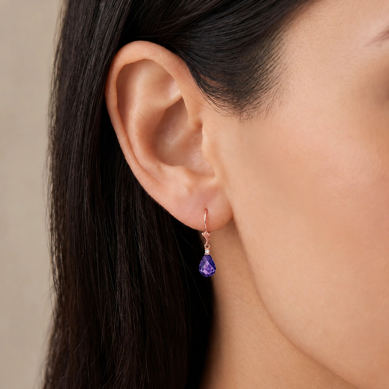 Rose Gold Amethyst & Diamond — Zeffira