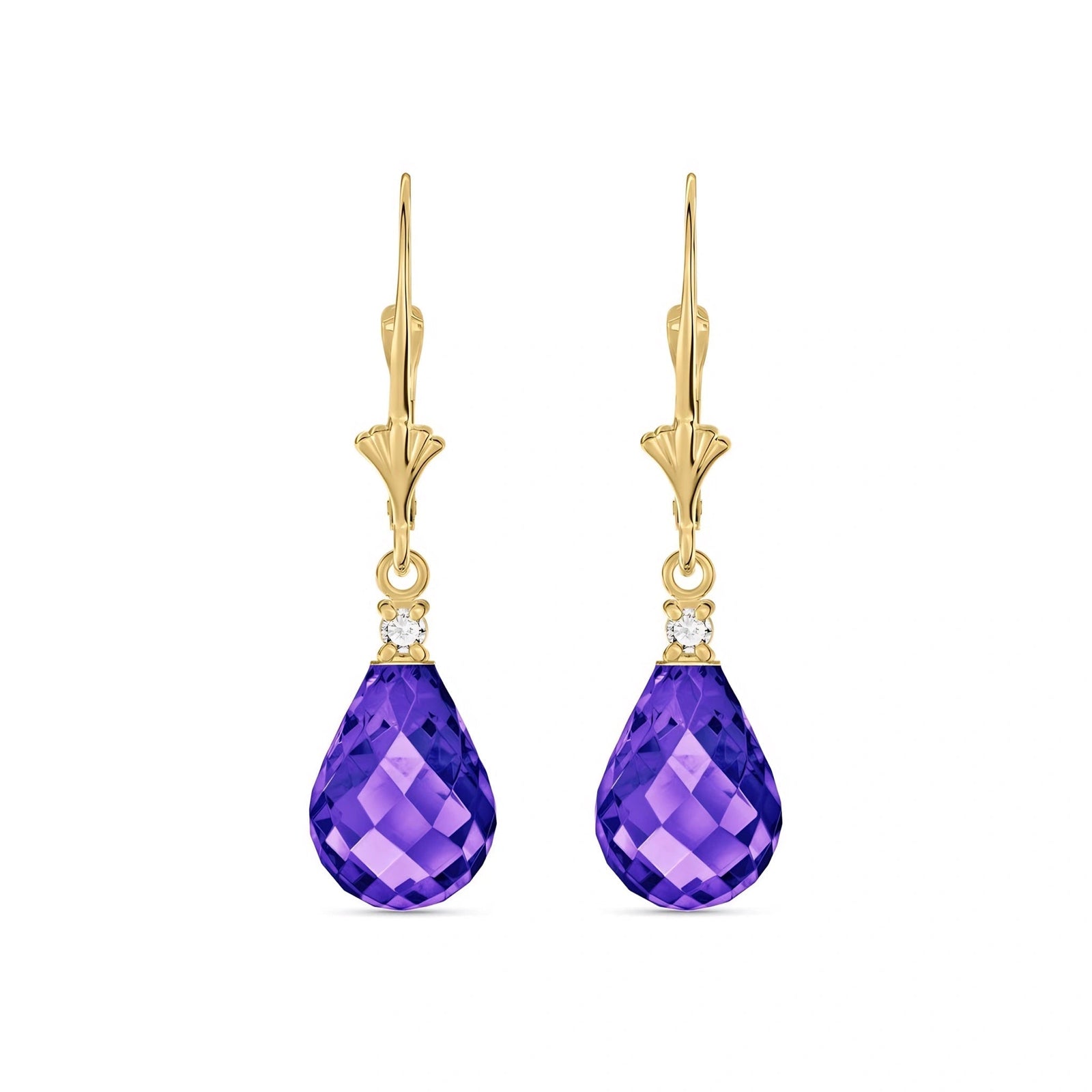 Yellow Gold Amethyst & Diamond — Zeffira