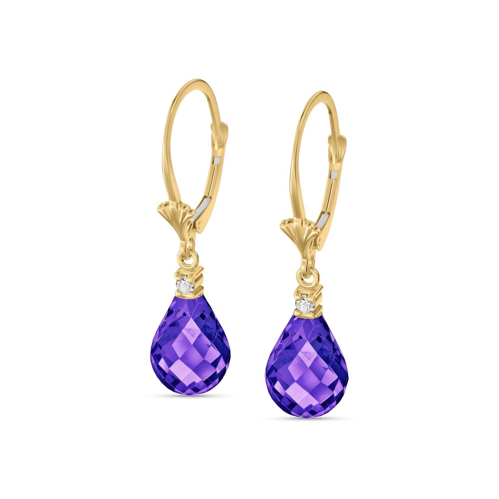 Yellow Gold Amethyst & Diamond — Zeffira