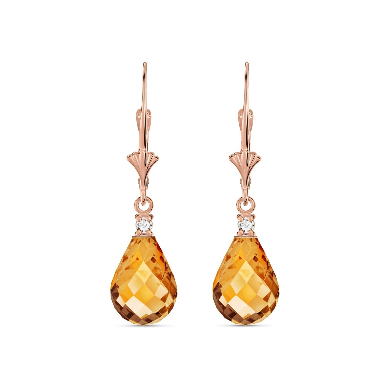 Rose Gold Citrine & Diamond — Zeffira