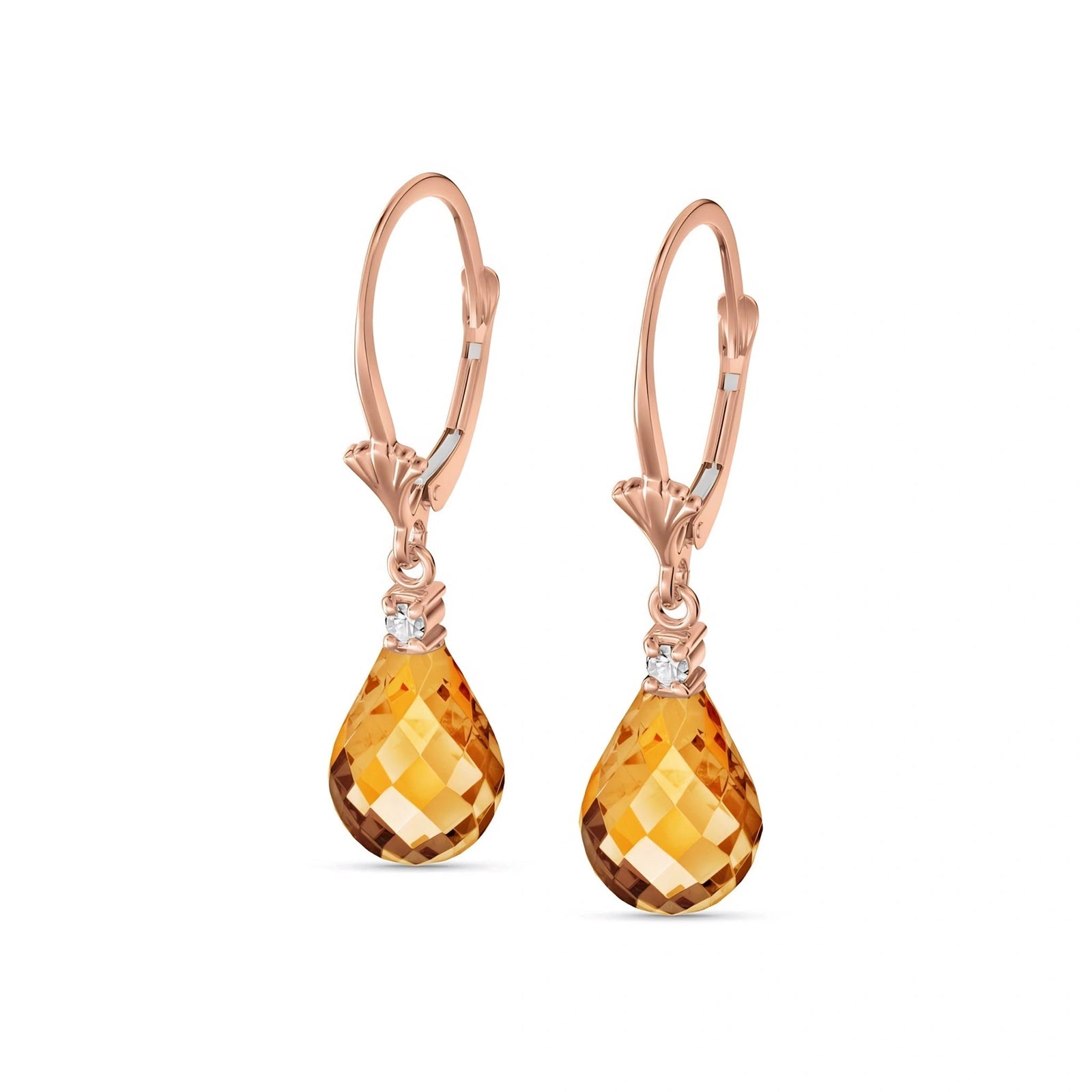 Rose Gold Citrine & Diamond — Zeffira