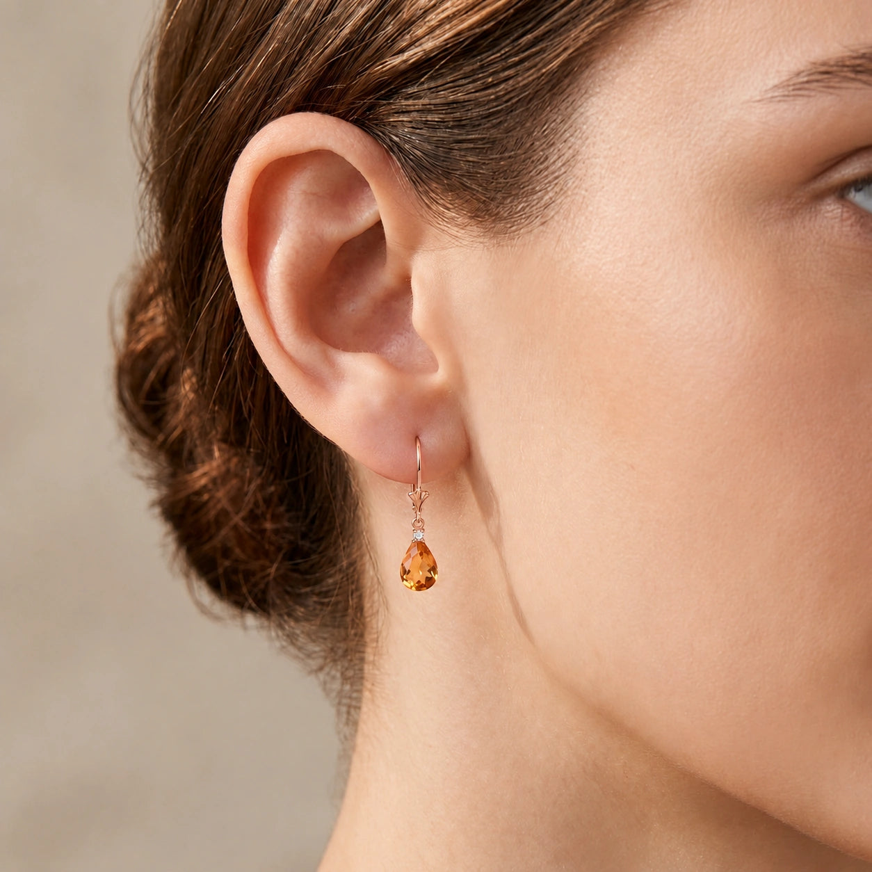 Rose Gold Citrine & Diamond — Zeffira