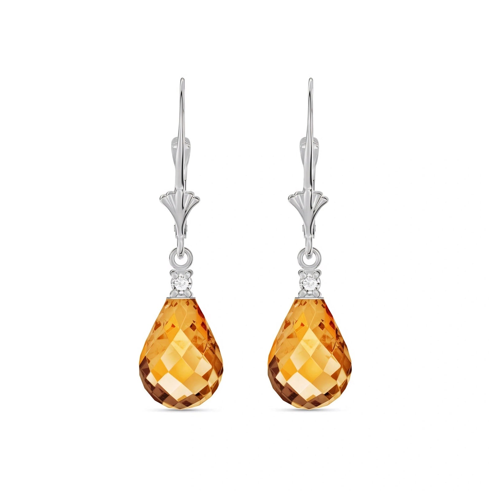 White Gold Citrine & Diamond — Zeffira