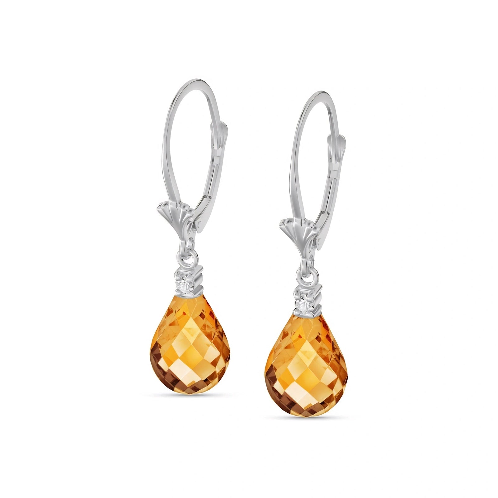 White Gold Citrine & Diamond — Zeffira
