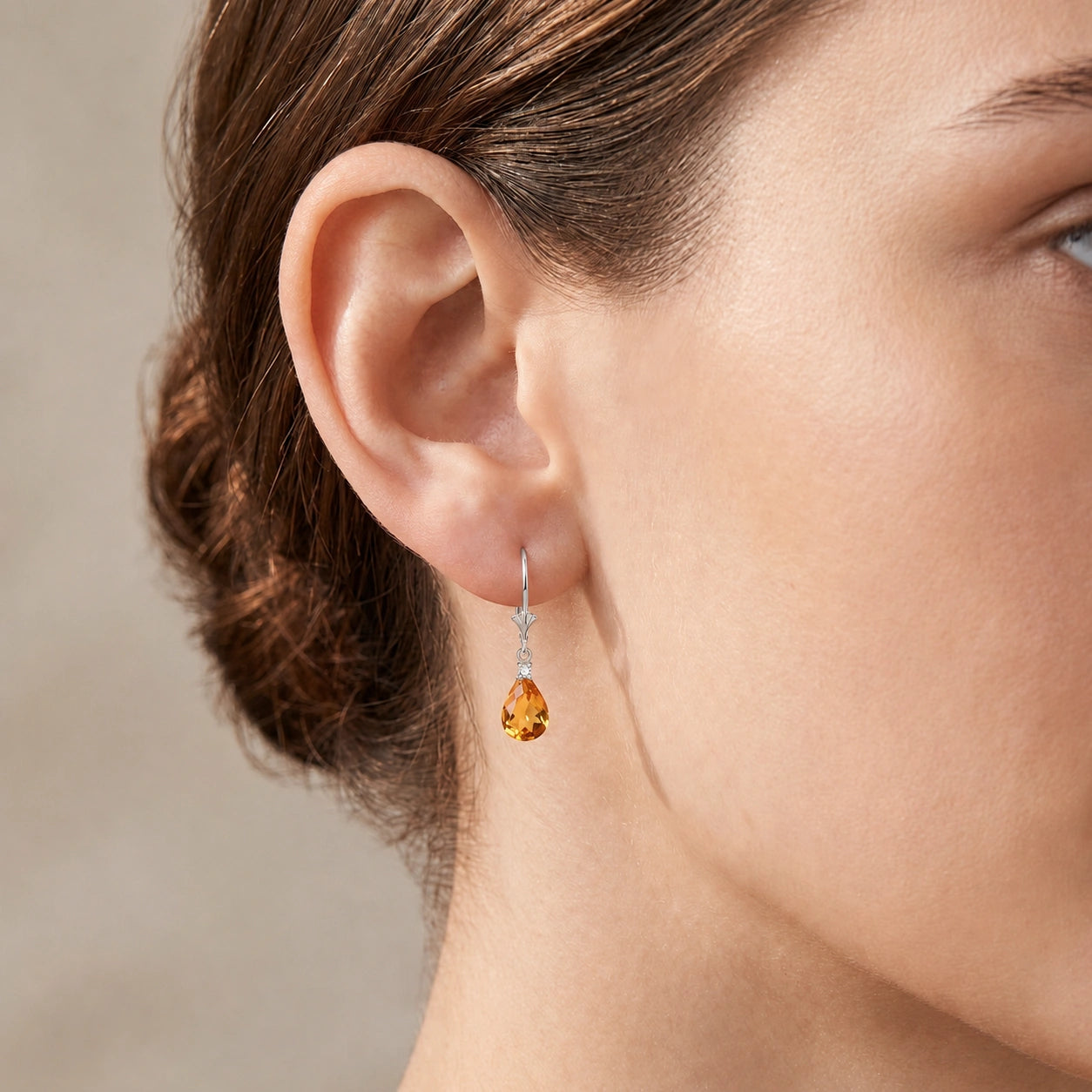 White Gold Citrine & Diamond — Zeffira